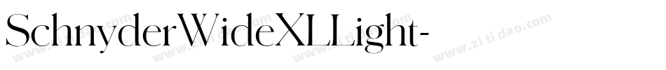 SchnyderWideXLLight字体转换
