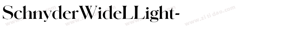 SchnyderWideLLight字体转换
