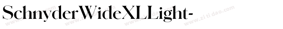 SchnyderWideXLLight字体转换
