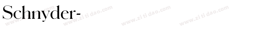 Schnyder字体转换