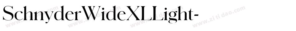 SchnyderWideXLLight字体转换