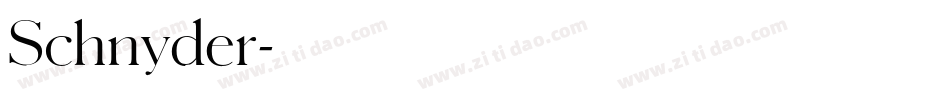 Schnyder字体转换