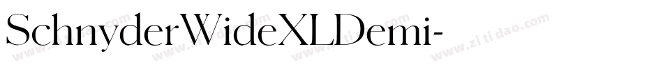 SchnyderWideXLDemi字体转换