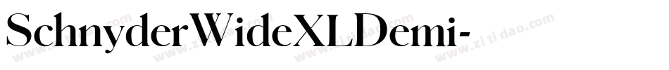 SchnyderWideXLDemi字体转换