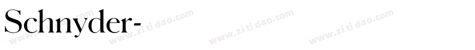 Schnyder字体转换