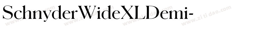 SchnyderWideXLDemi字体转换