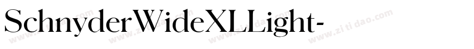SchnyderWideXLLight字体转换
