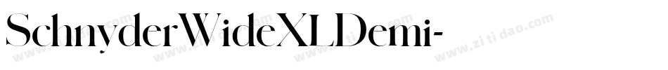 SchnyderWideXLDemi字体转换