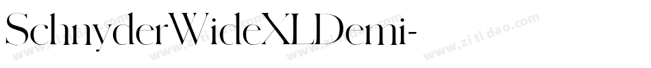 SchnyderWideXLDemi字体转换