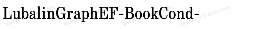 LubalinGraphEF-BookCond字体转换
