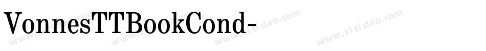 VonnesTTBookCond字体转换