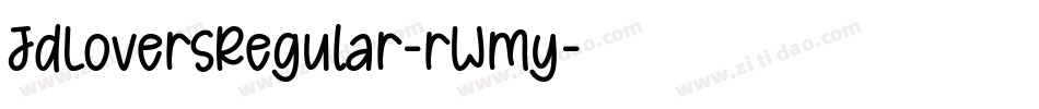 JdLoversRegular-rWmy字体转换