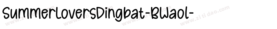 SummerLoversDingbat-BWaol字体转换