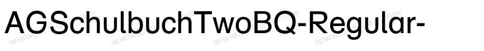 AGSchulbuchTwoBQ-Regular字体转换