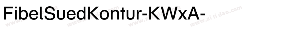 FibelSuedKontur-KWxA字体转换
