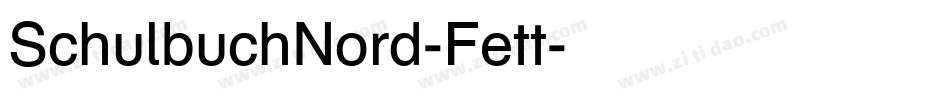SchulbuchNord-Fett字体转换