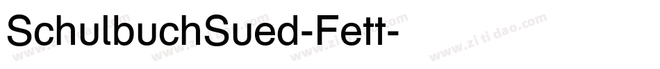 SchulbuchSued-Fett字体转换