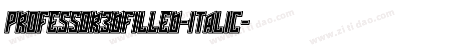 Professor3DFilled-Italic字体转换