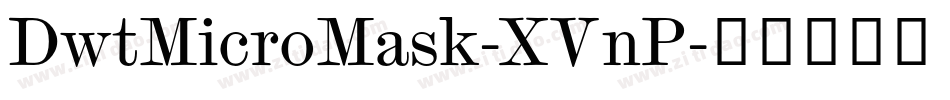 DwtMicroMask-XVnP字体转换