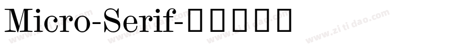 Micro-Serif字体转换