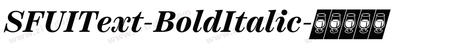 SFUIText-BoldItalic字体转换