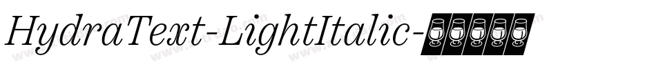 HydraText-LightItalic字体转换