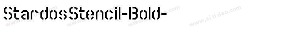 StardosStencil-Bold字体转换