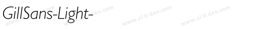 GillSans-Light字体转换