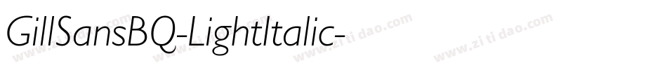 GillSansBQ-LightItalic字体转换