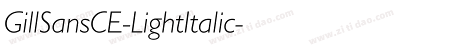 GillSansCE-LightItalic字体转换