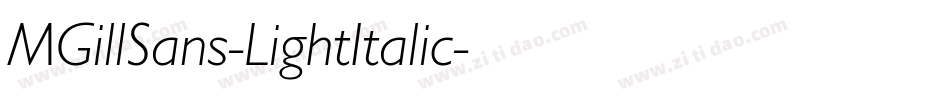 MGillSans-LightItalic字体转换