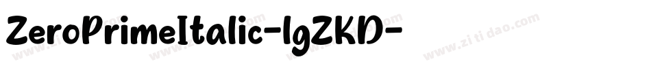 ZeroPrimeItalic-lgZKD字体转换