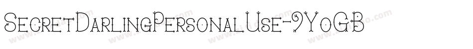 SecretDarlingPersonalUse-9YoGB字体转换