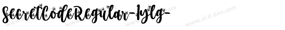 SecretCodeRegular-1ylg字体转换