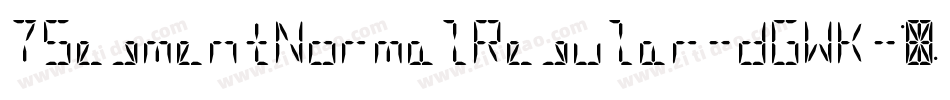 7SegmentNormalRegular-dGWK字体转换