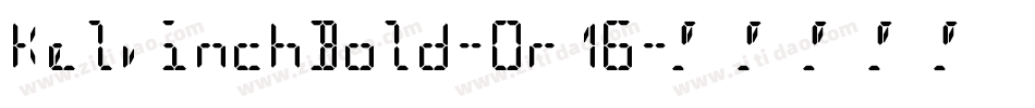 KelvinchBold-Or16字体转换