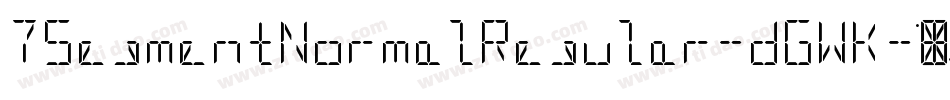 7SegmentNormalRegular-dGWK字体转换
