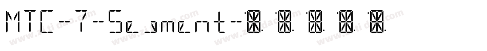 MTC-7-Segment字体转换