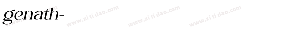 genath字体转换