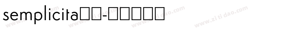 semplicita字体字体转换