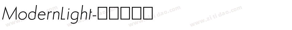 ModernLight字体转换