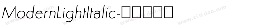 ModernLightItalic字体转换