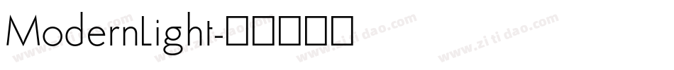 ModernLight字体转换