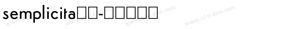 semplicita字体字体转换