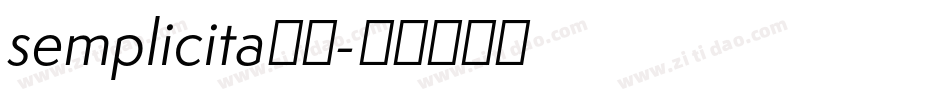 semplicita字体字体转换