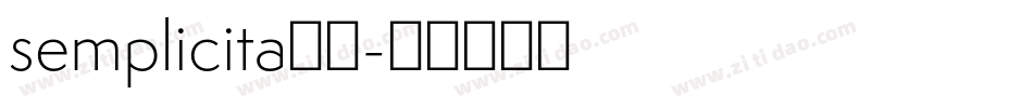 semplicita字体字体转换