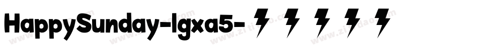 HappySunday-lgxa5字体转换