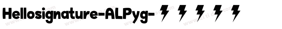 Hellosignature-ALPyg字体转换