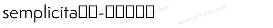 semplicita字体字体转换