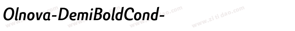 Olnova-DemiBoldCond字体转换